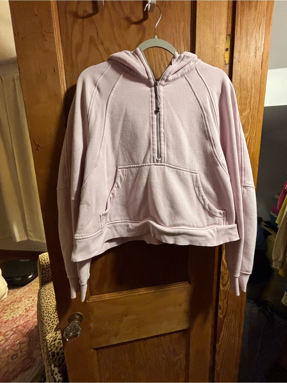 Lululemon Light Pink Half-Zip Scuba Hoodie